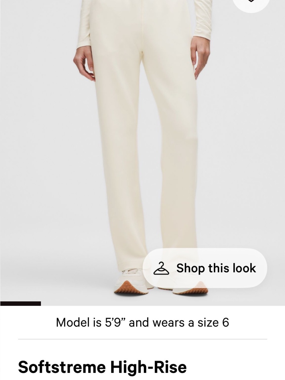 Lulu lemon soft stream 
 Elastic-Waist Pants in Light Beige